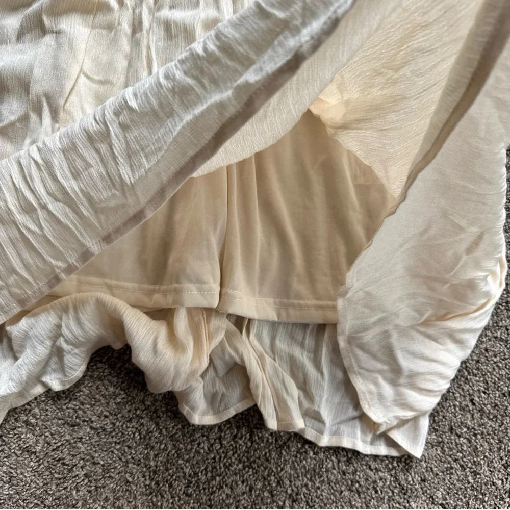 Hem & Thread Women’s Medium Cream Crochet Top Dress - Picture 8 of 13